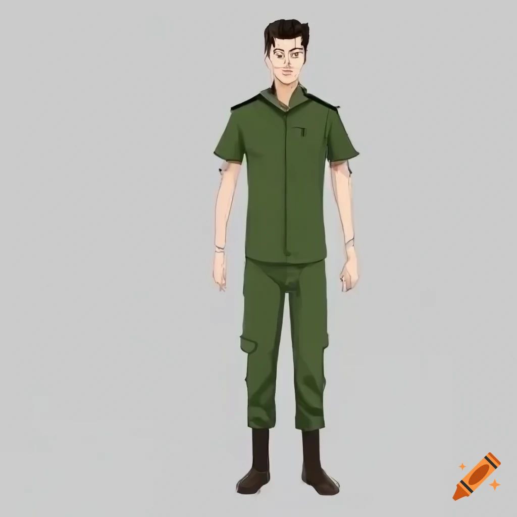 Avatar 2D of a miner in green uniform with a white background