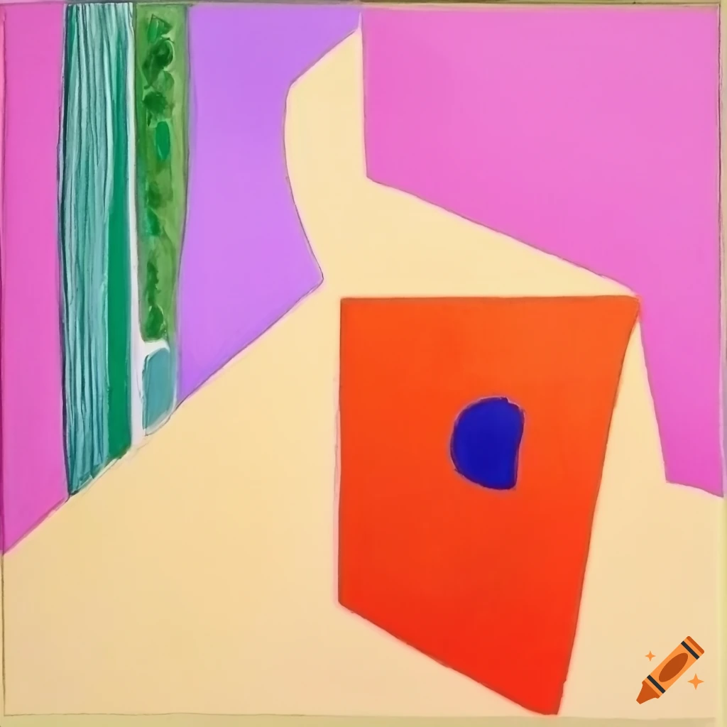 Special-shaped spatial structure inspired by David Hockney and Henri Matisse landscape painting