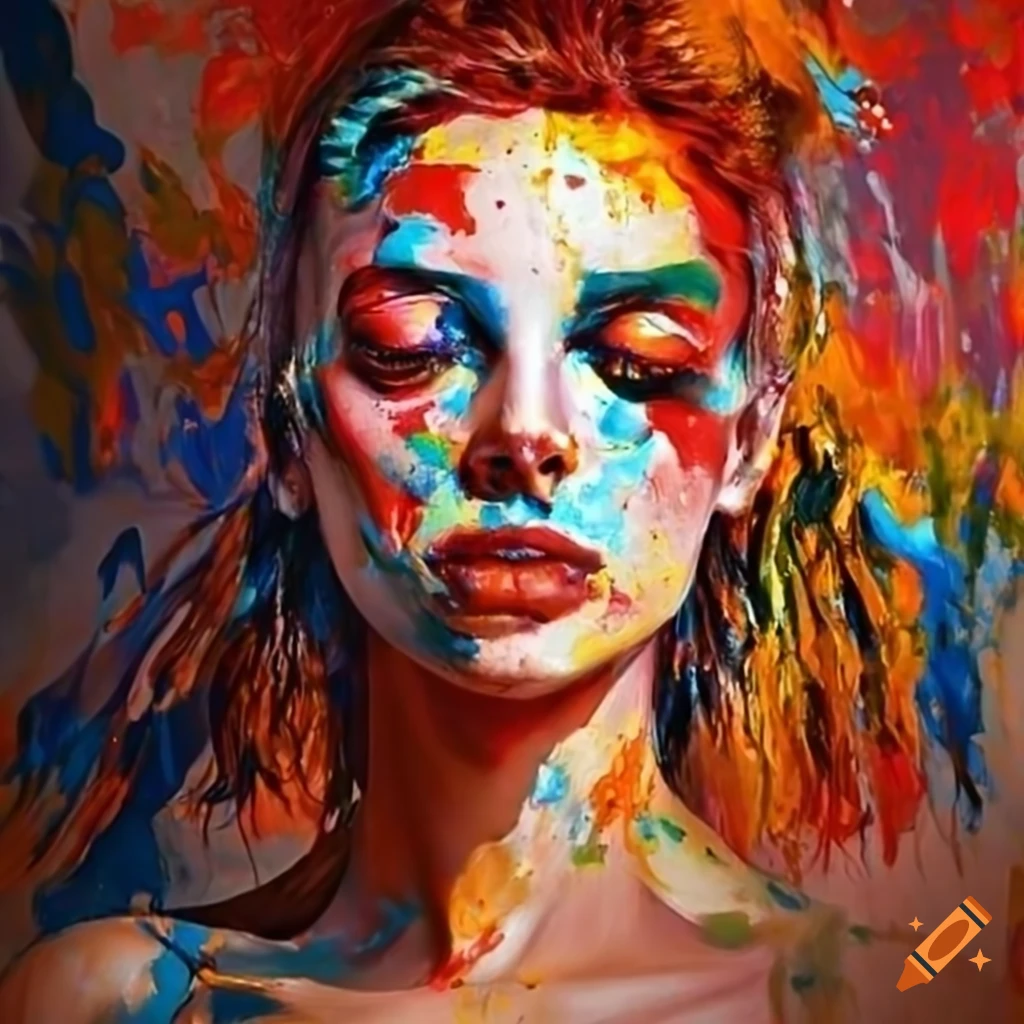 Woman painting