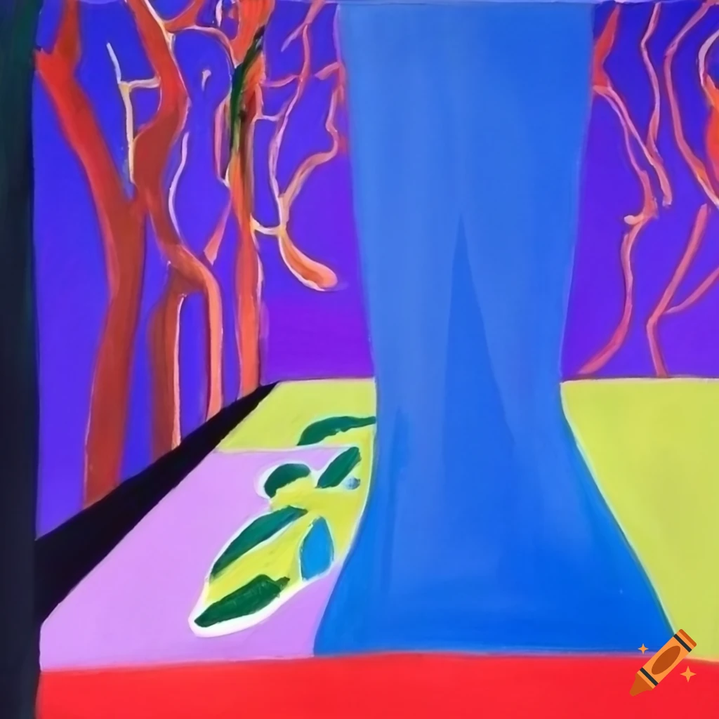 Special-shaped spatial structure inspired by landscape paintings of Hockney and Matisse