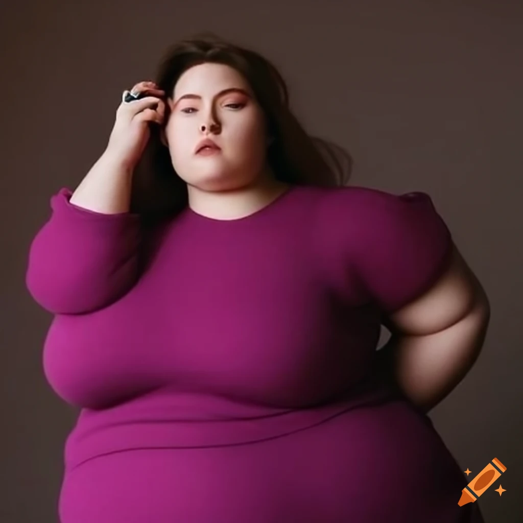 Woman with a curvy body