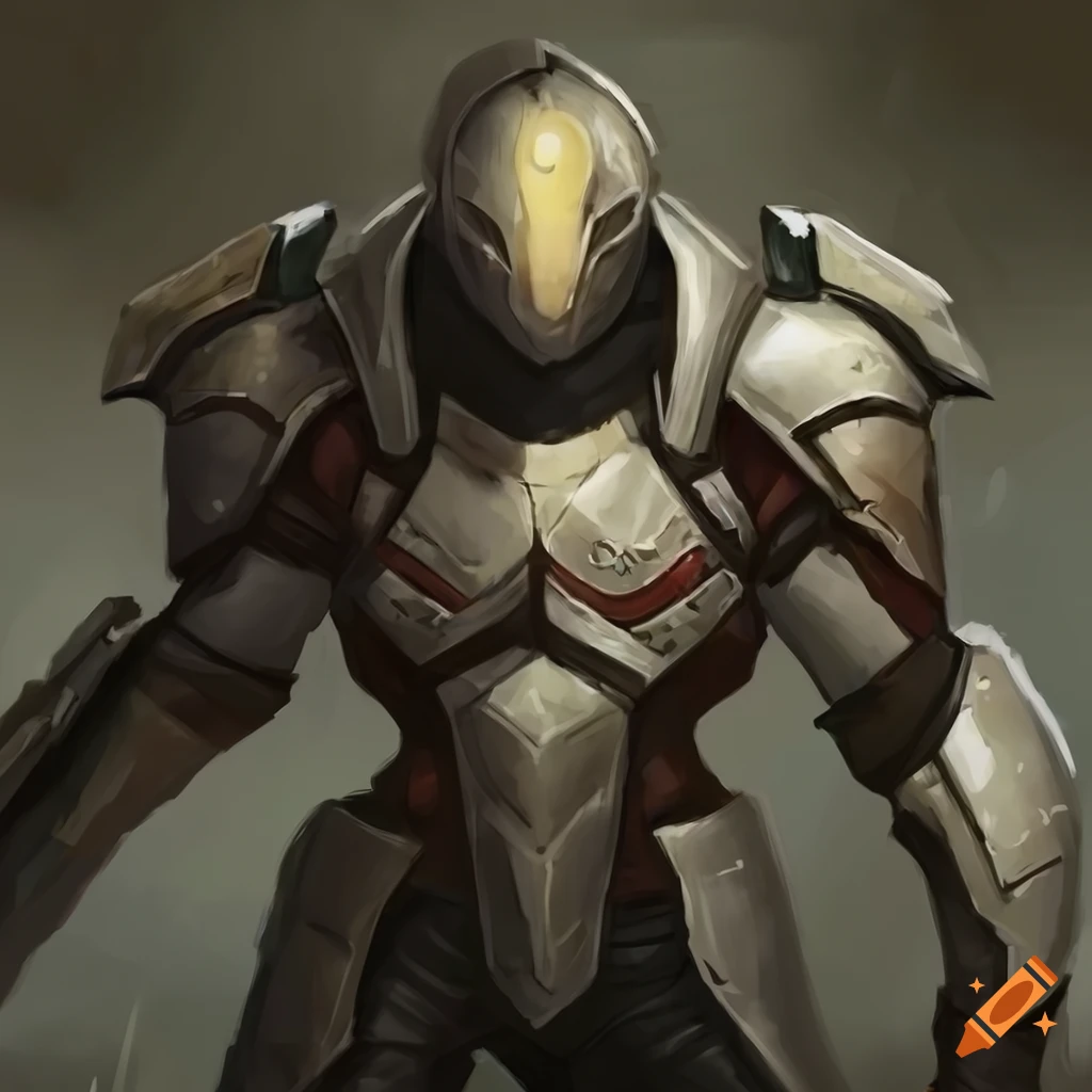 Futuristic light infantry body armor in Magic: The Gathering art style