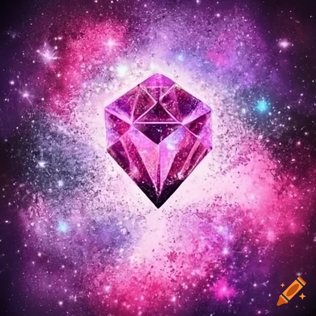 Pink diamond among stars in a galaxy