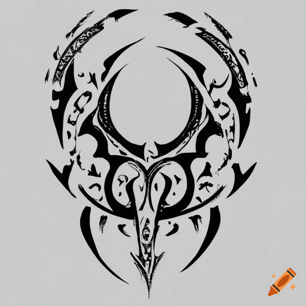 Tribal tattoo design on a white background