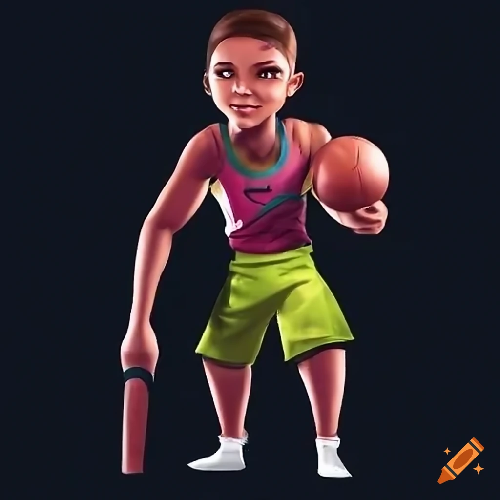 Create a character engaging in sports