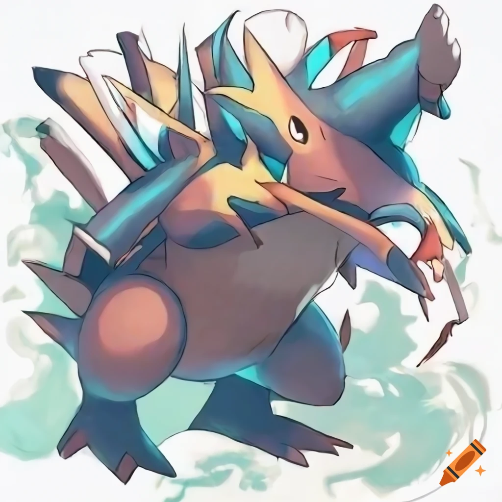 New Legendary Pokémon official art by Ken Sugimori on white background