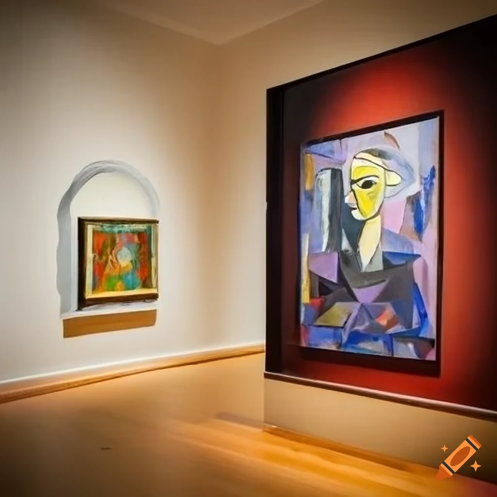 Gallery showcasing vibrant works by Edouard Privee and Picasso