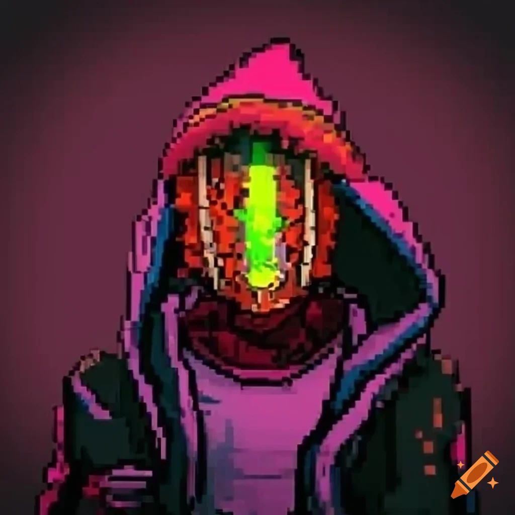 Hotline Miami neon lights in a retro video game style