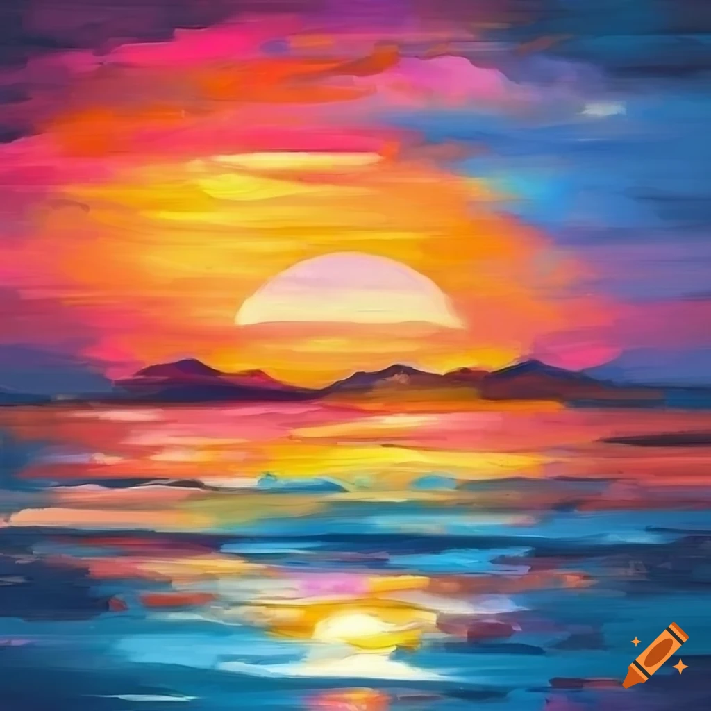Logo for Sunset Art, specializing in oil paintings
