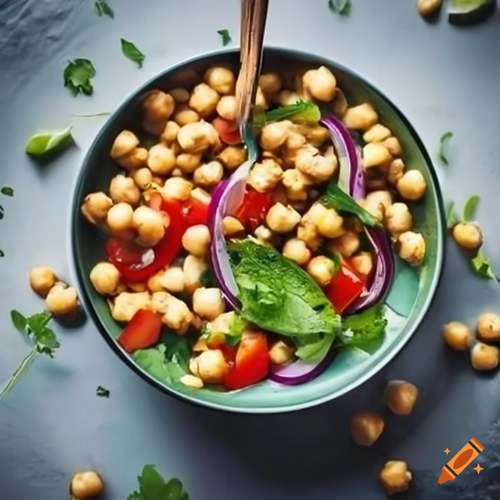 Mediterranean chickpeas salad
