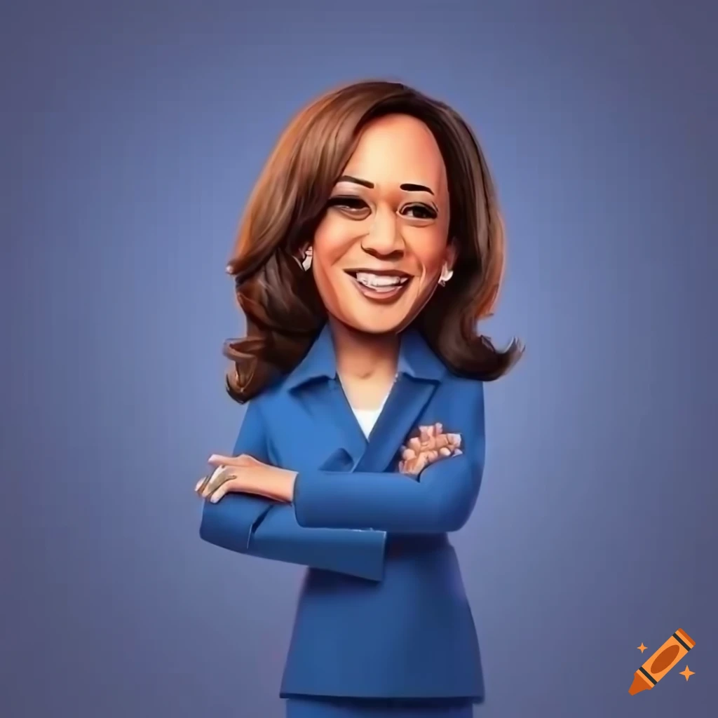 Pixar version of Kamala Harris in a Pixar-inspired environment