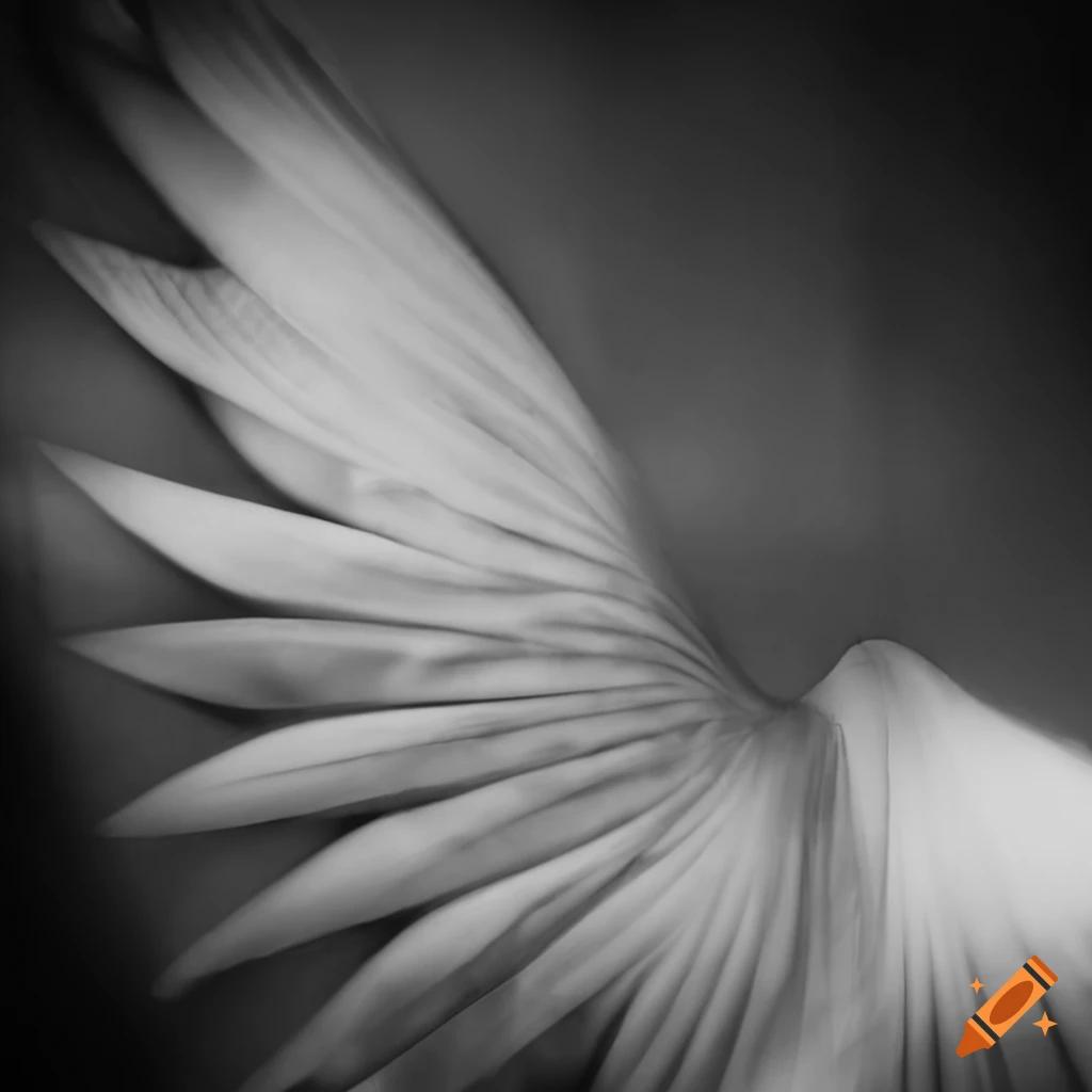Retro abstract ethereal wings art from the 1950s