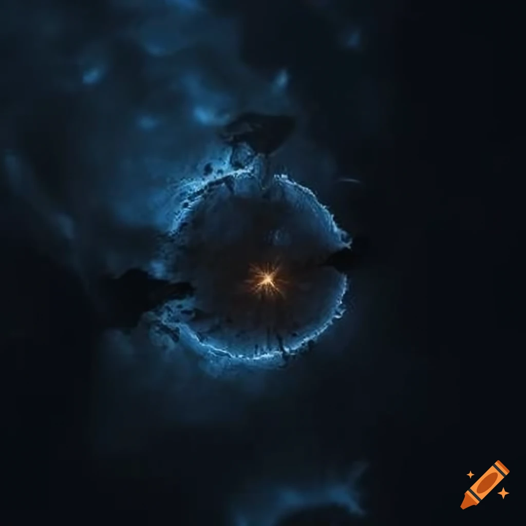 Dark matter phenomenon illustration