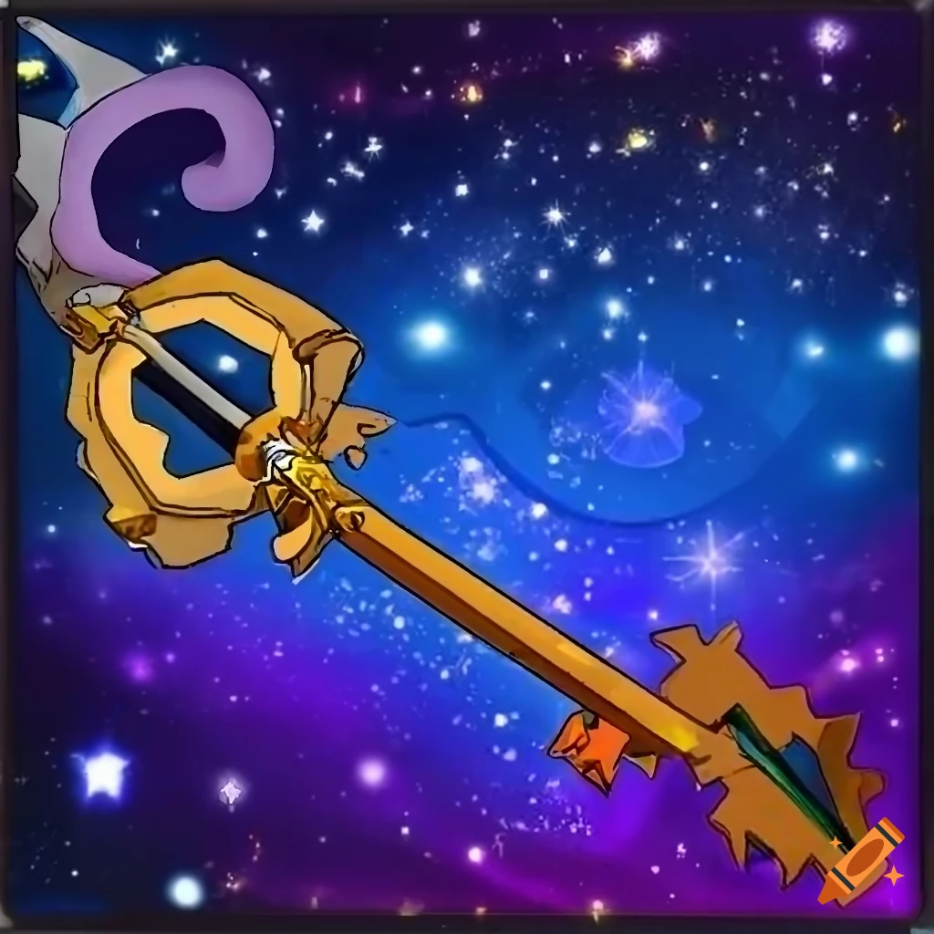 Key inspired by Keyblade from Kingdom Hearts symbolizing access to a multiverse