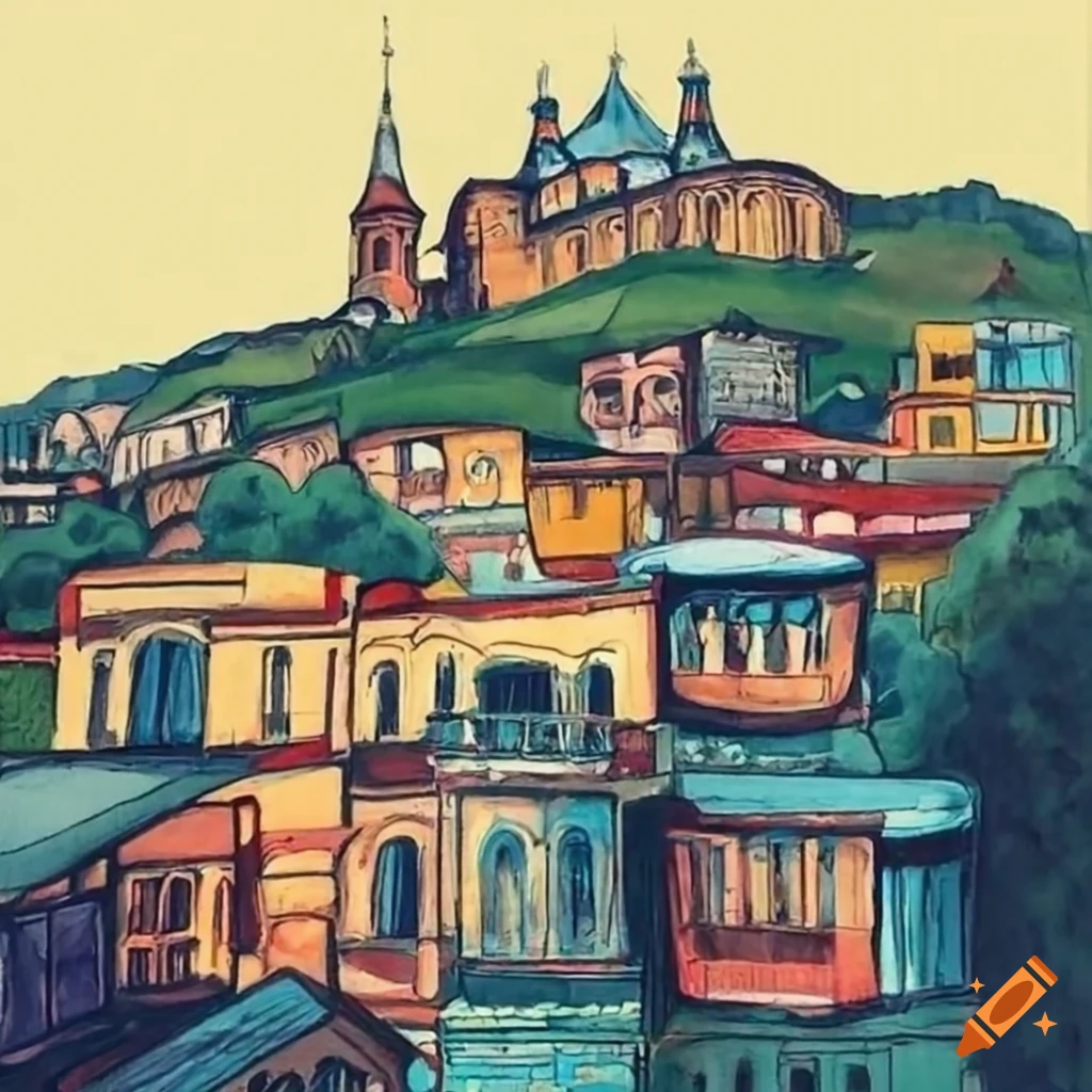 View of old town Tbilisi, Georgia