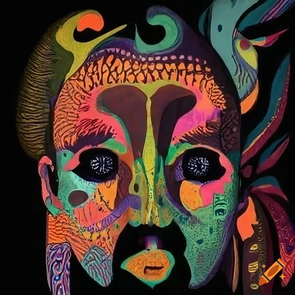 Surreal artwork with various creatures in a flat drawing style by Alfred Pellan