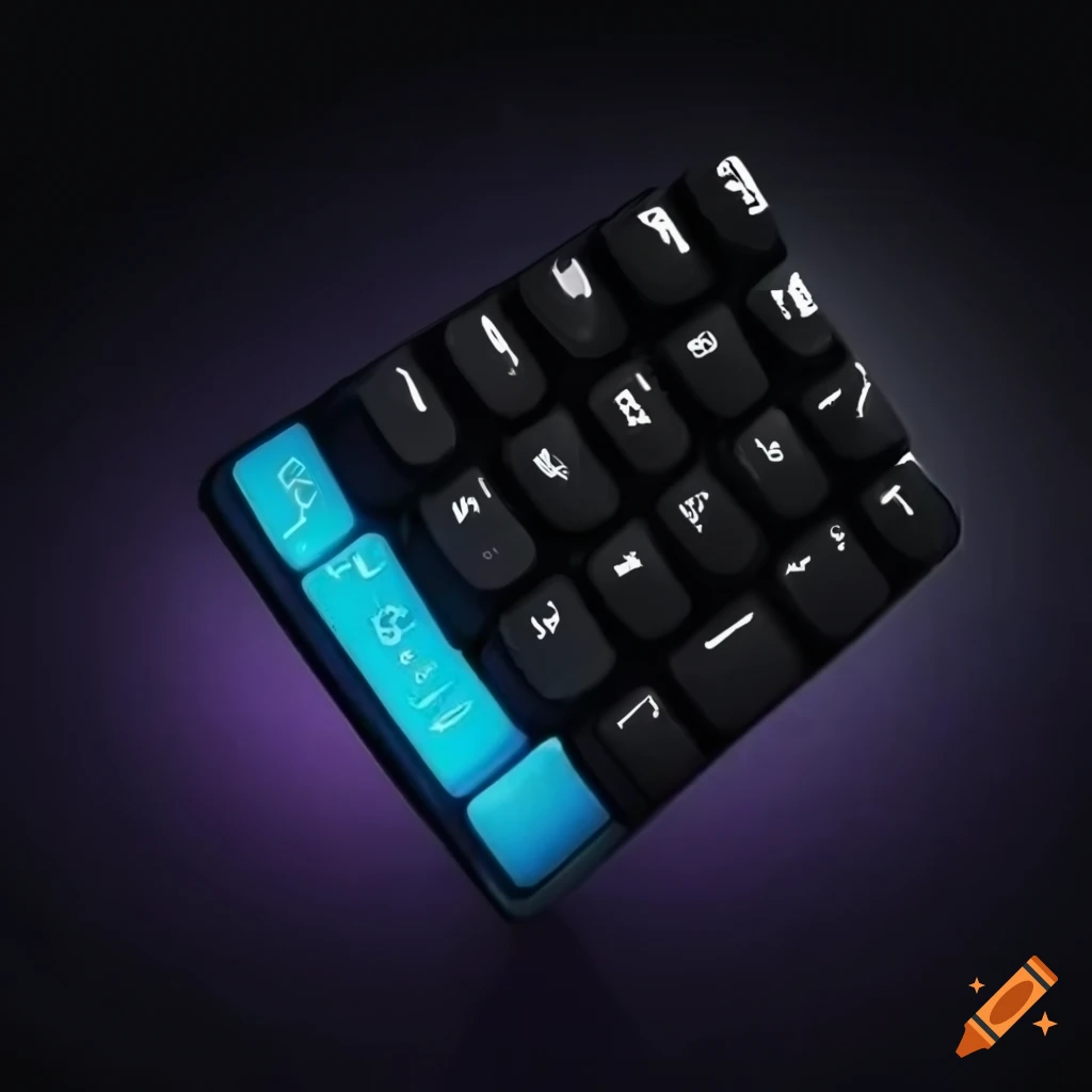Keyboard input on a dark background
