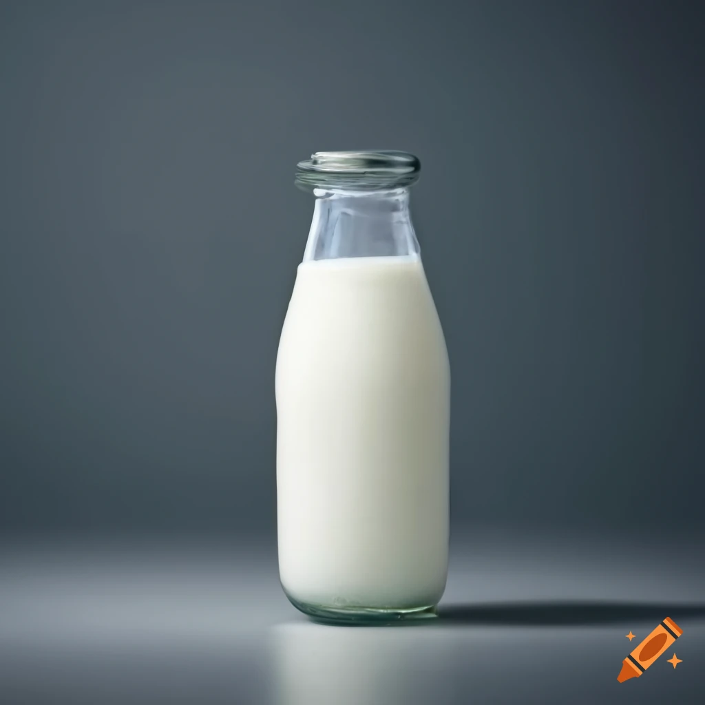 Glass milk bottle