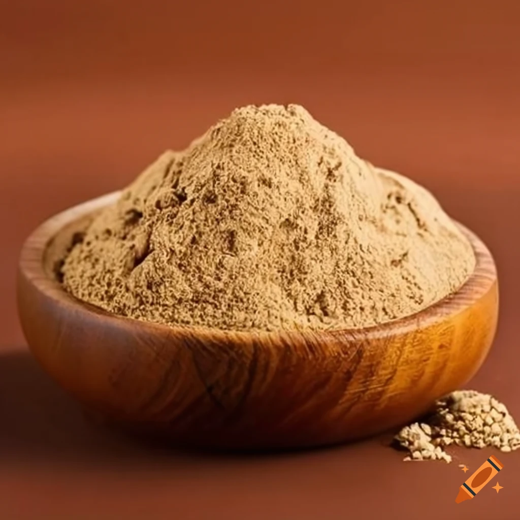Garam powder in a wooden bowl