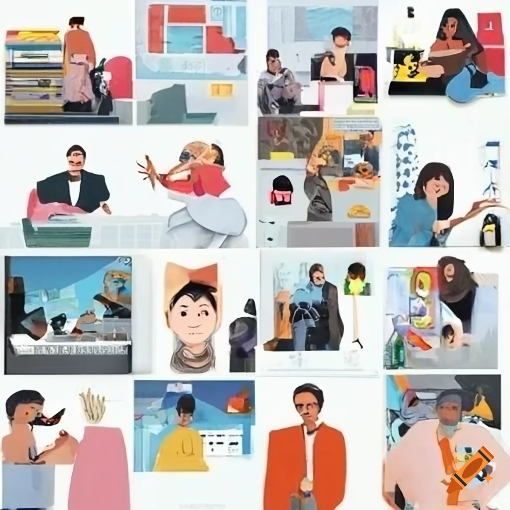 Collage depicting the evolution of media from books and newspapers to smartphones and new technologies