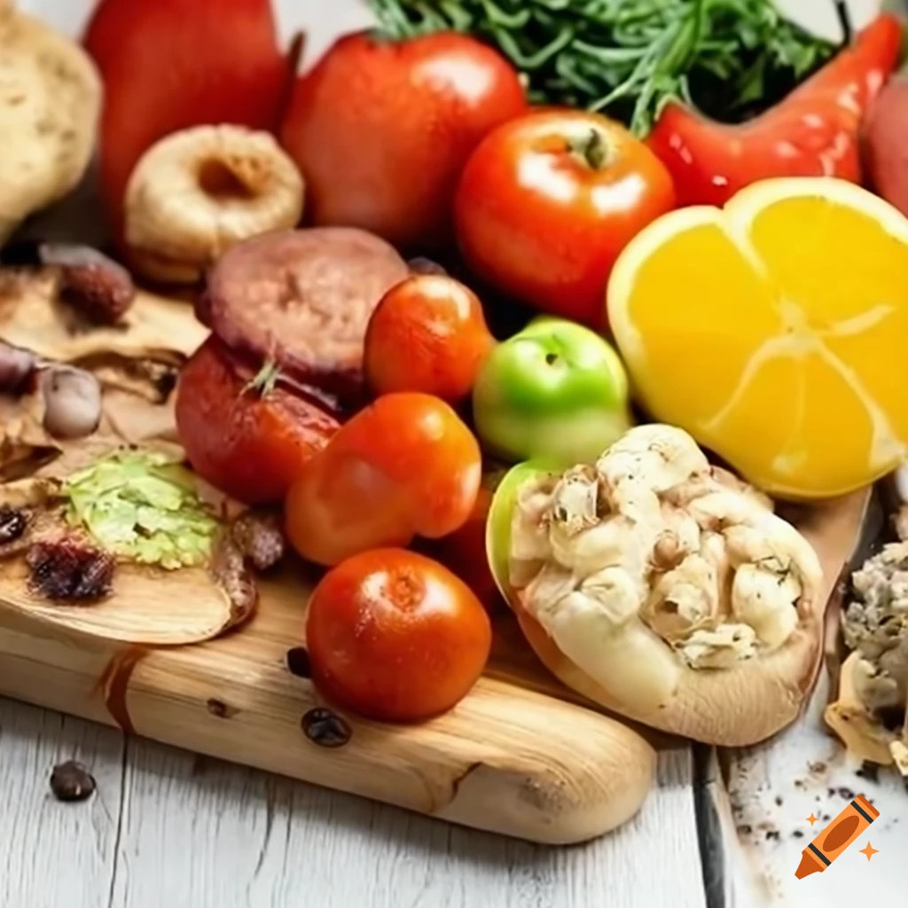 Plate of healthy food options