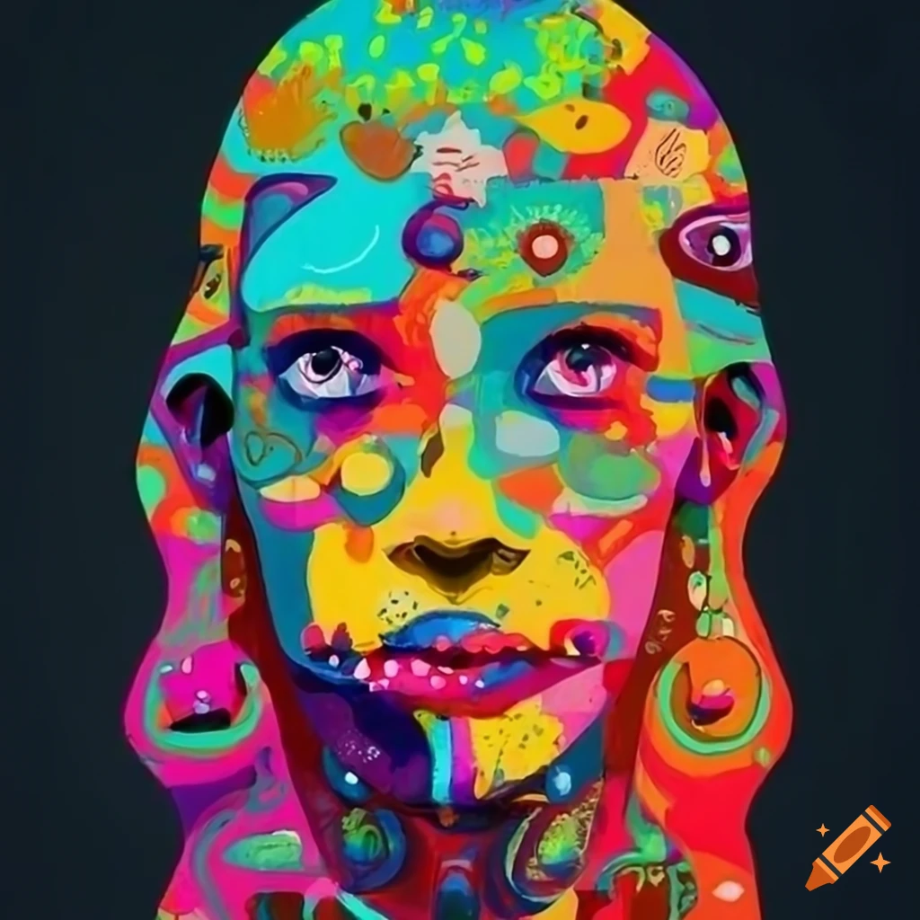 Surreal artwork with various creatures in a flat drawing style by Alfred Pellan