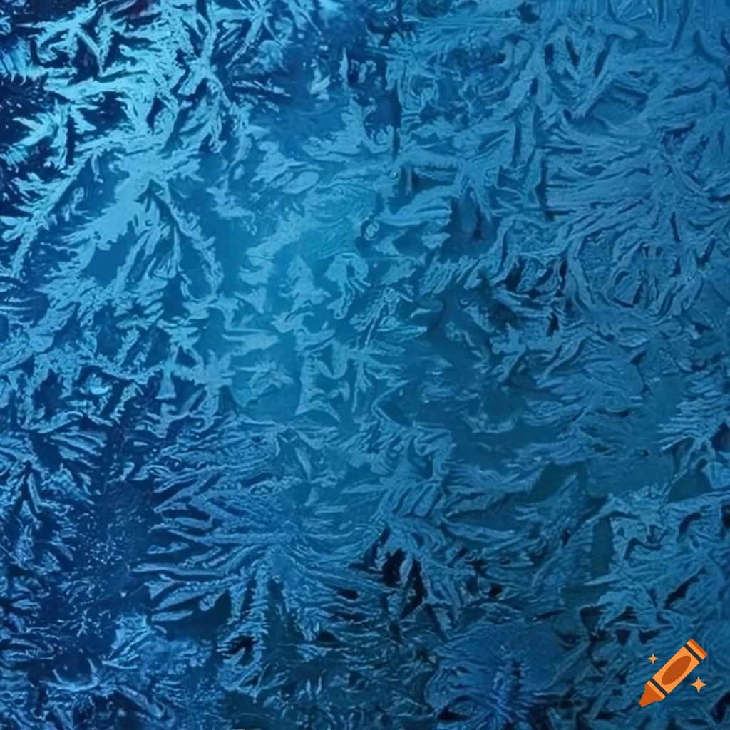 Frost patterns on glass texture