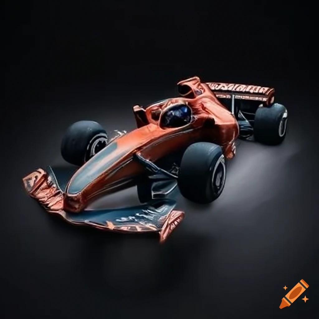 Formula One car made from pottery plate