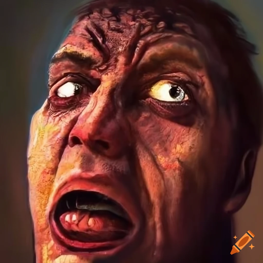 Painting capturing intense emotions in people