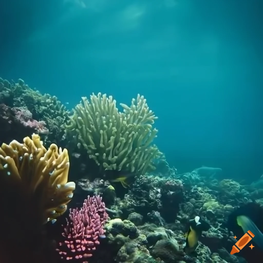Realistic underwater coral reef