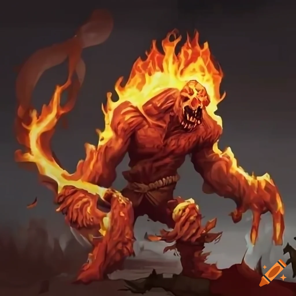 Undead fire elemental from Dnd