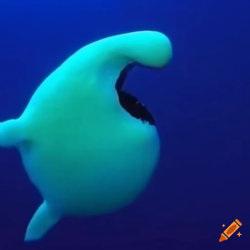 Pac-Man in marine environment from HD aquatic nature documentary