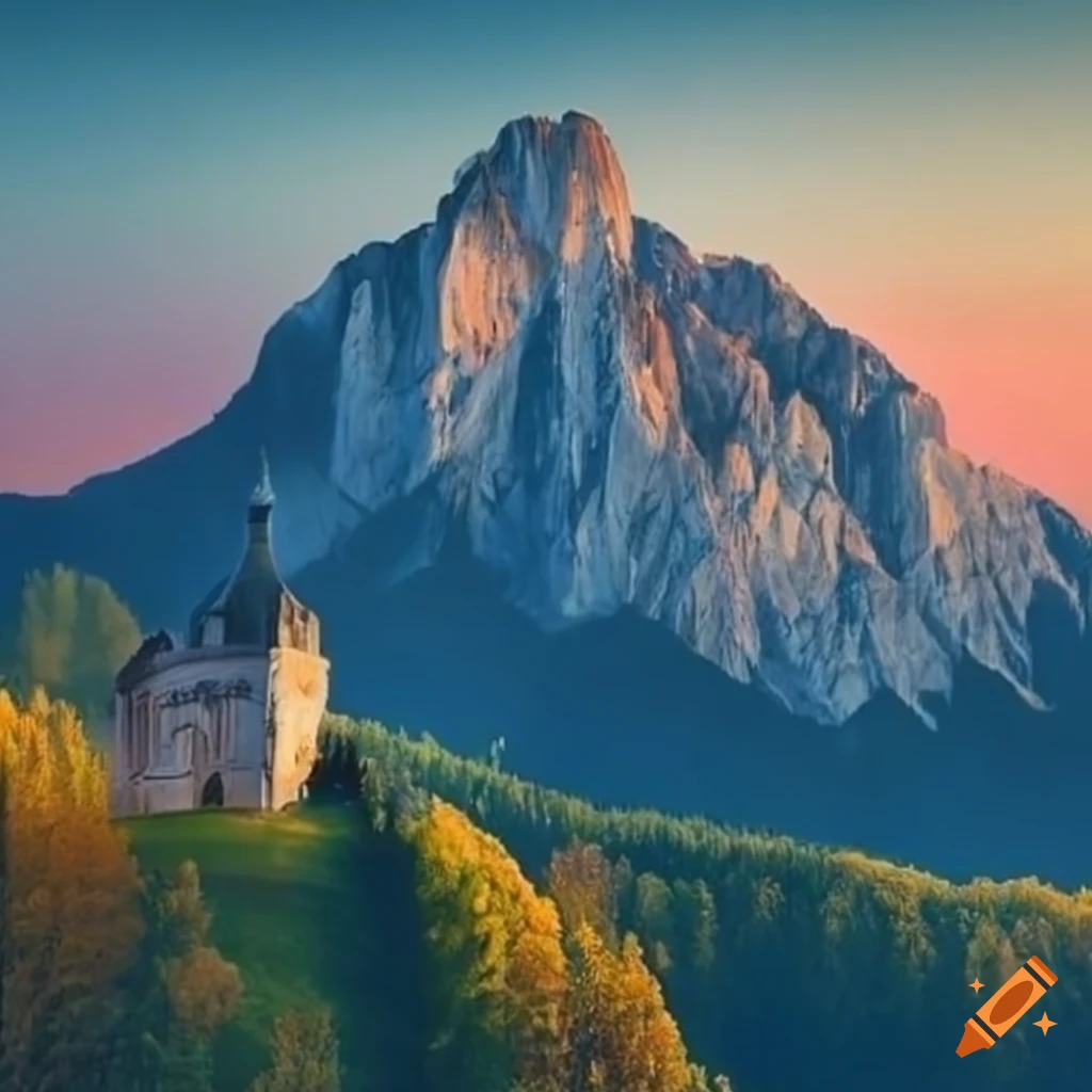 Mount Beshtau in Kislovodsk in an artistic style