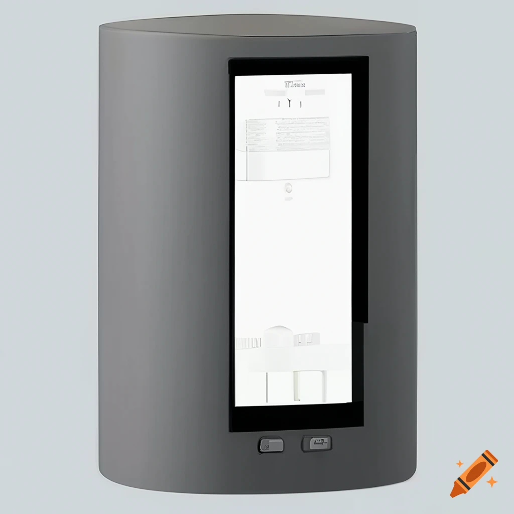 Eco-Gen home unit - sleek and compact cylindrical machine design