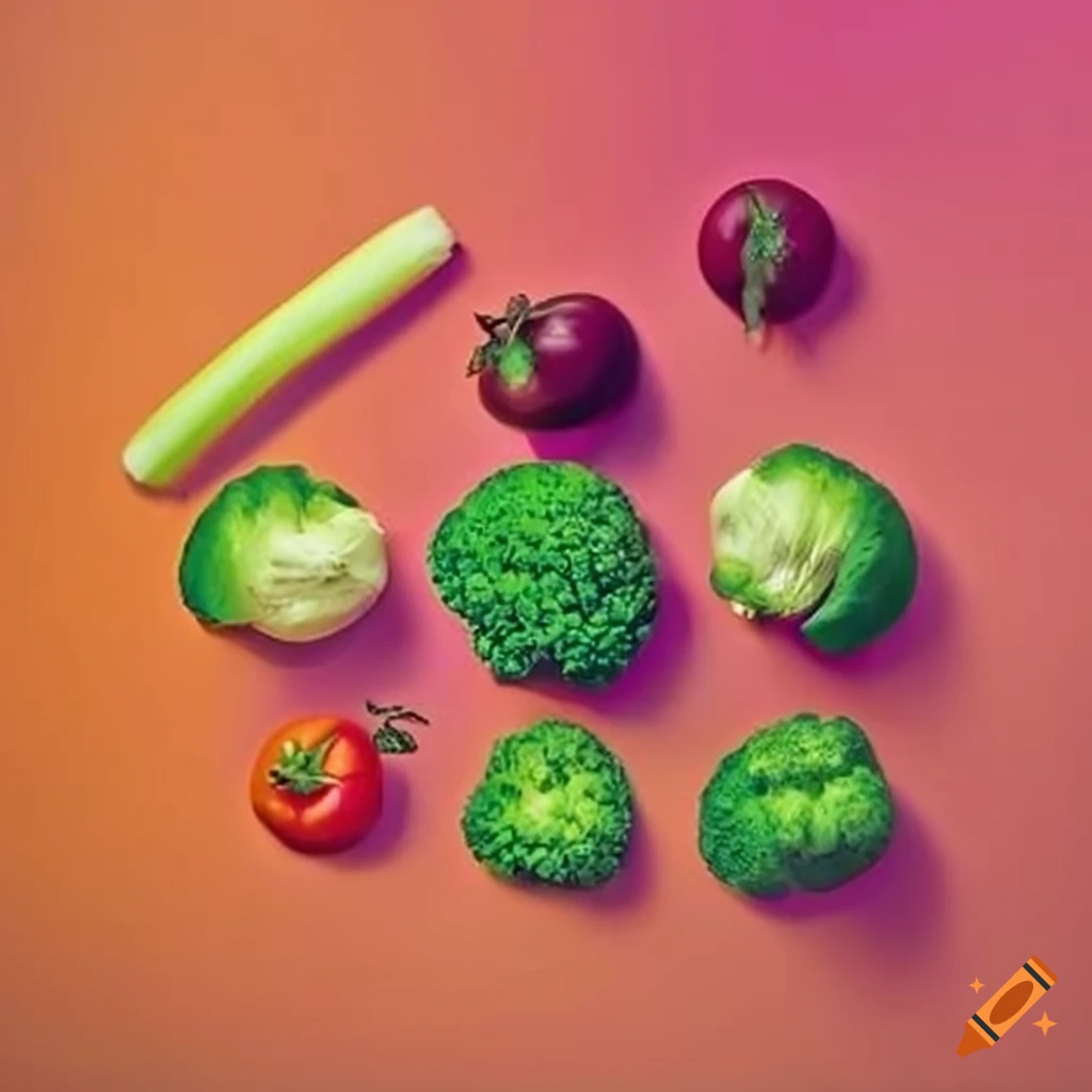 Flat lay of diverse vegetables promoting healthy eating