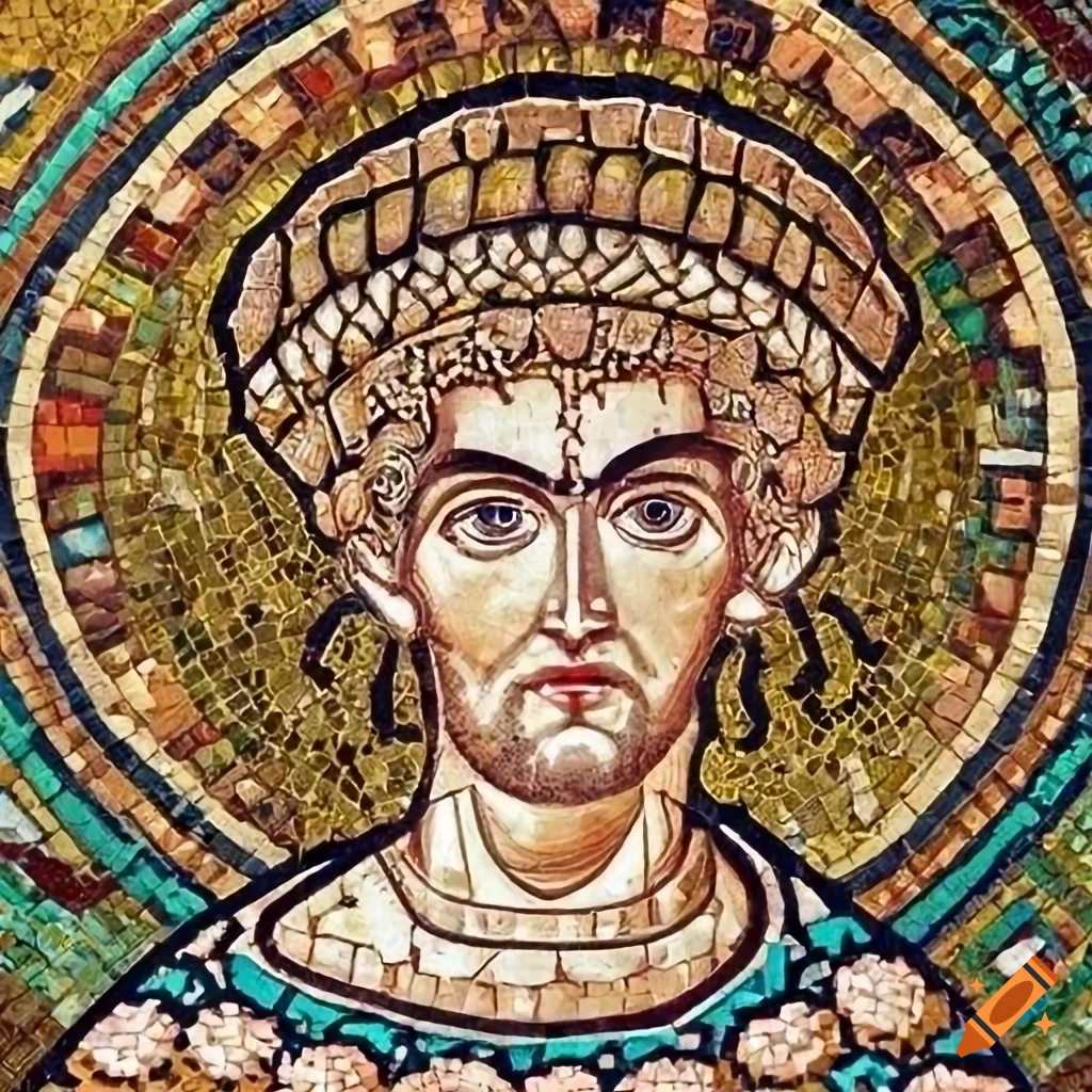 Emperor Justinian mosaic