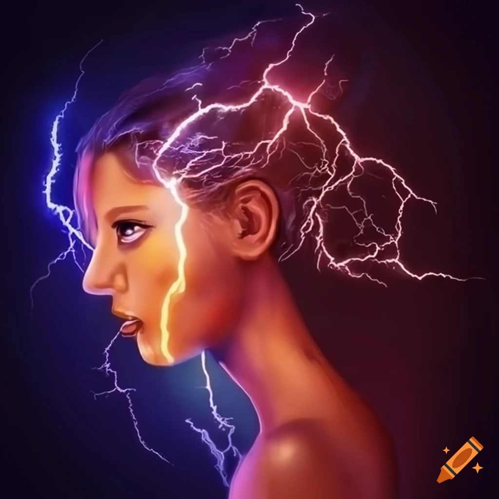 Aruna word with lightning effect