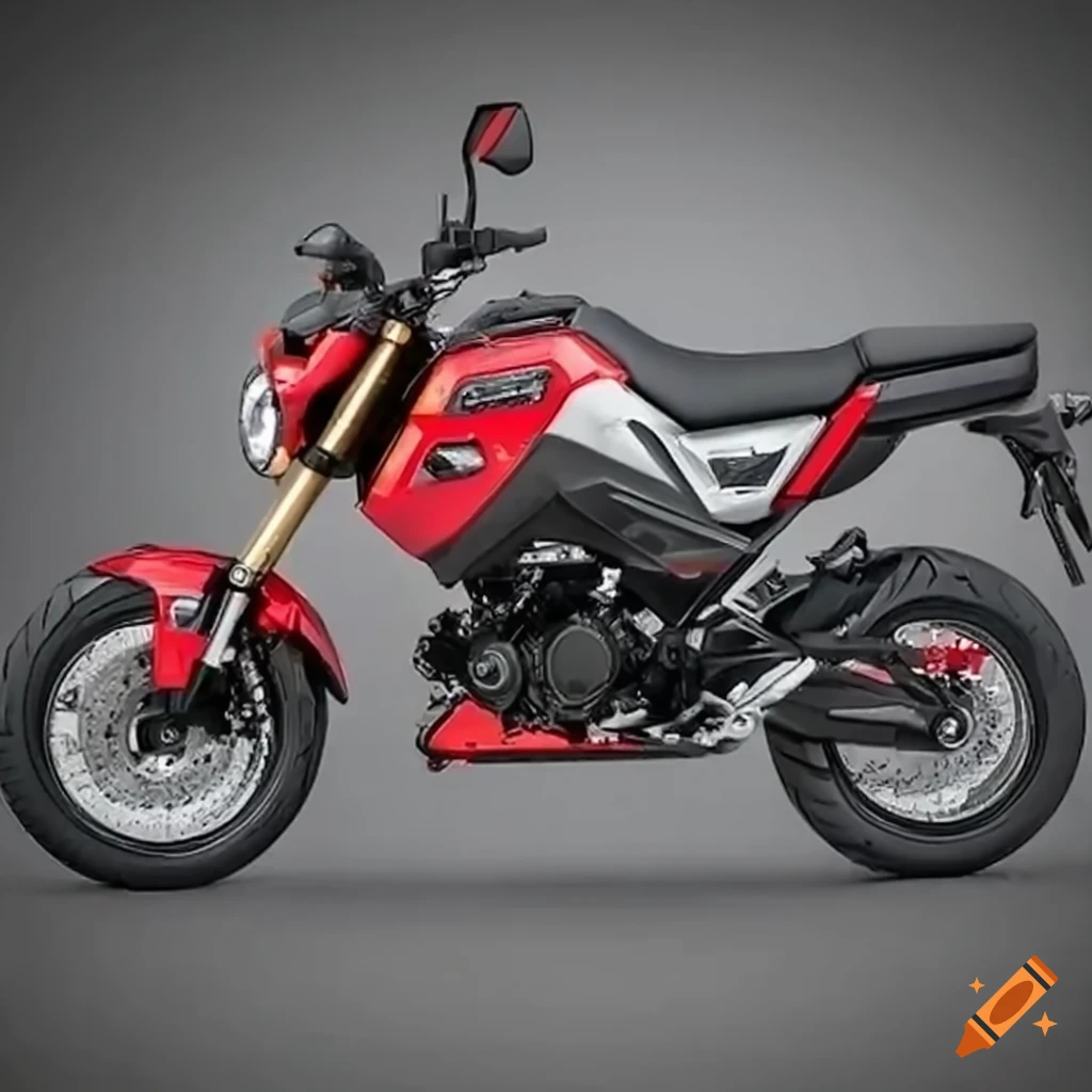 Guy on Honda Grom motorcycle on the road