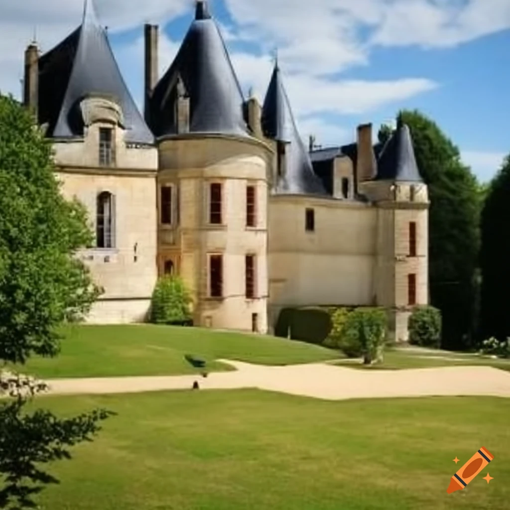 Tea garden castle in France