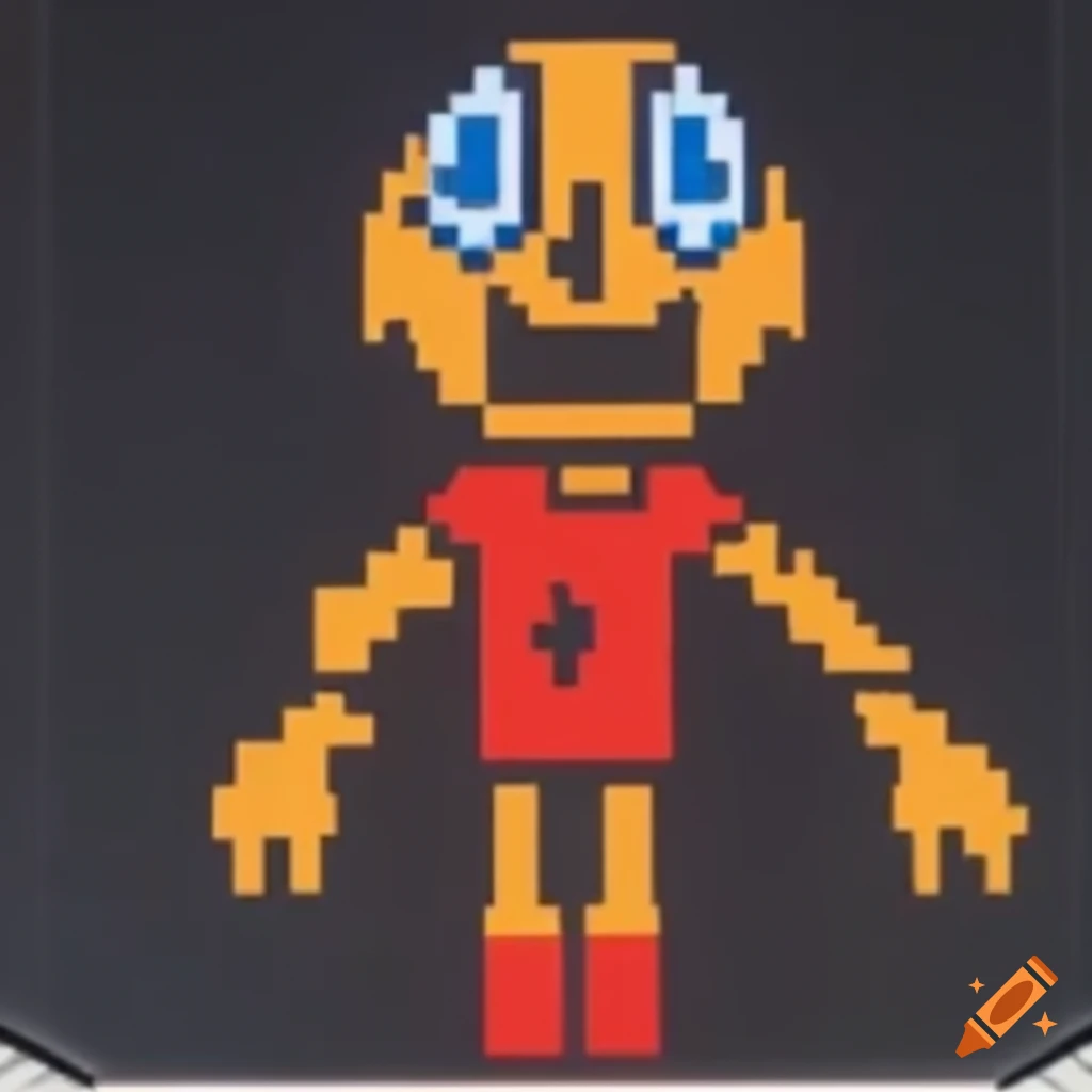 Man merged with Pac-Man character