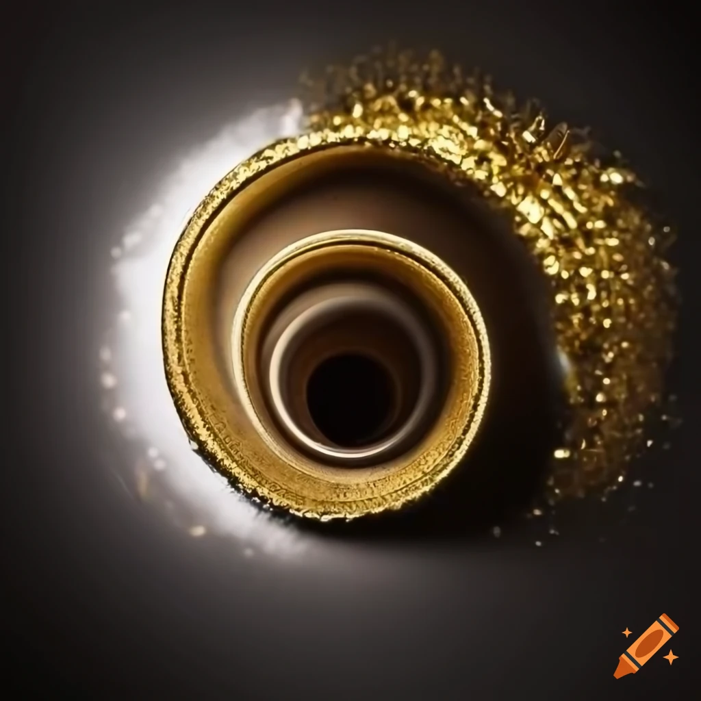 People building a sales funnel with gold decorative elements