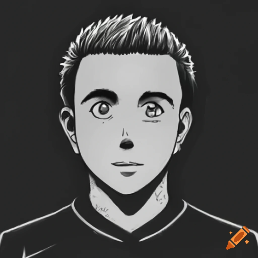 Anime style illustration of Gotze Dortmund