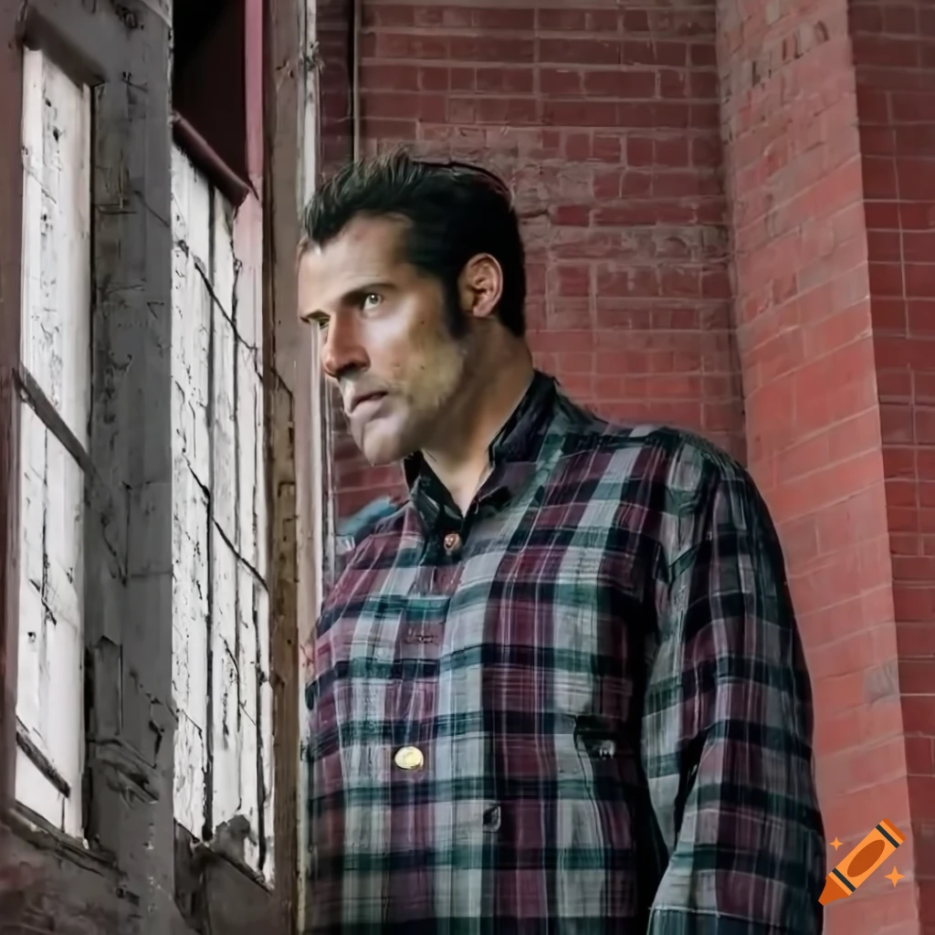 Close-up of a punk rocker with mohawk hairstyle and plaid shirt