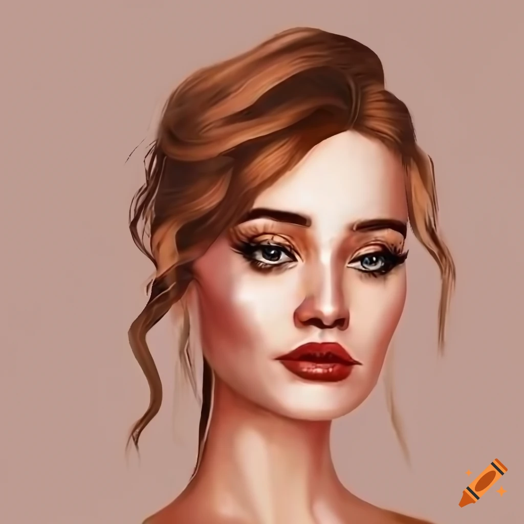 Boho glamour woman in Sims style