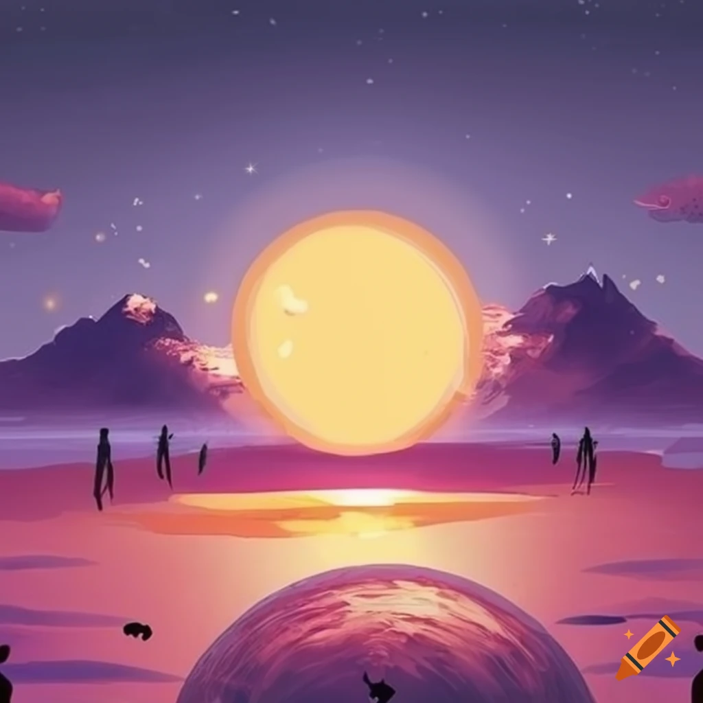 Book cover depicting friendship like planets orbiting the sun, reflecting warmth and deep connection among friends