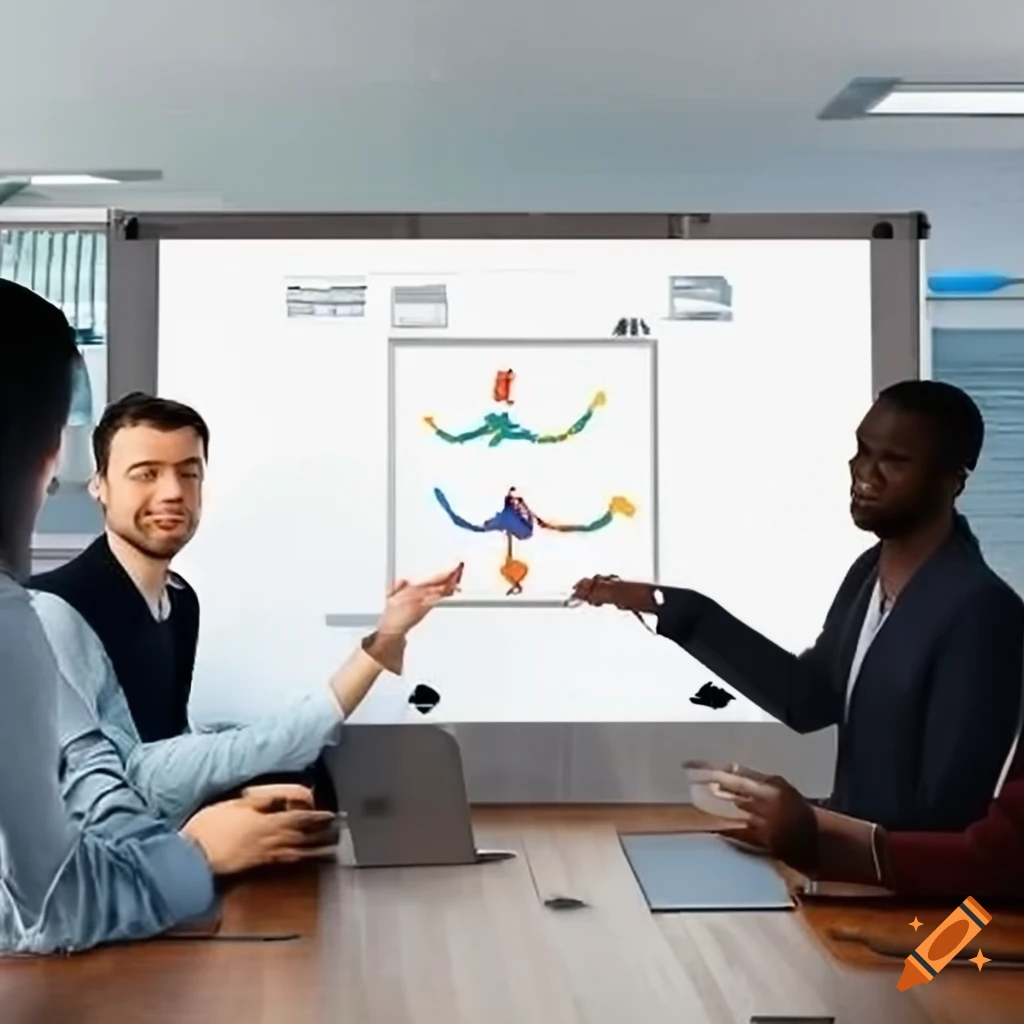 Diverse group of professionals collaborating in a modern office environment