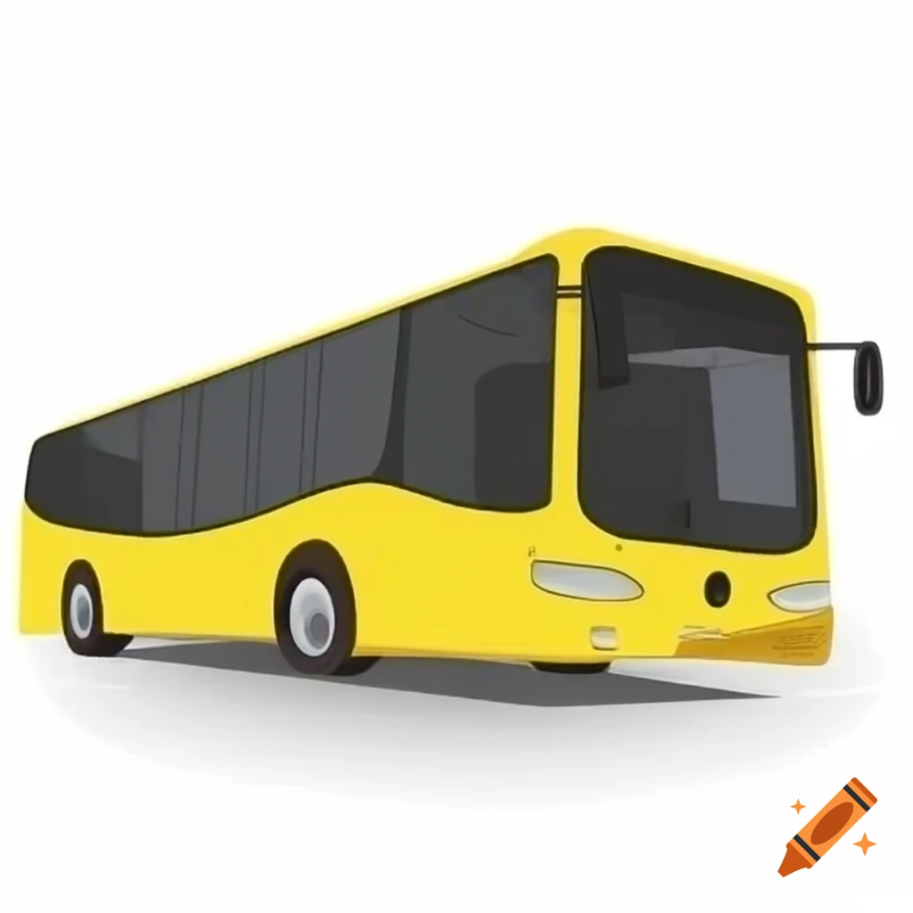 Rendering of a yellow tulip bus in Citaro Mercedes style