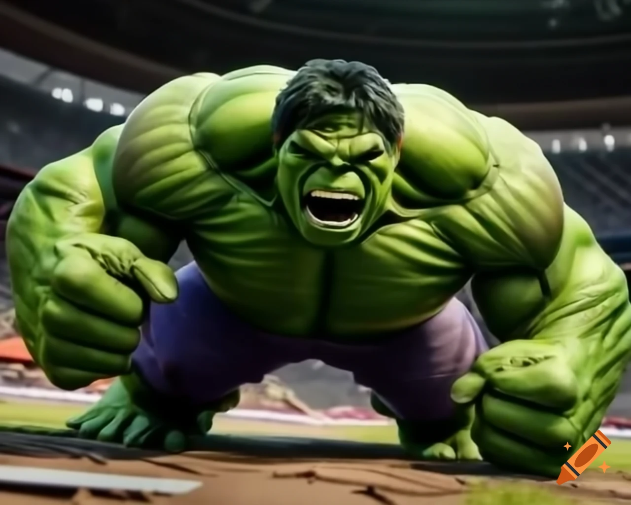 Hulk participating in a race at the Olympic Games