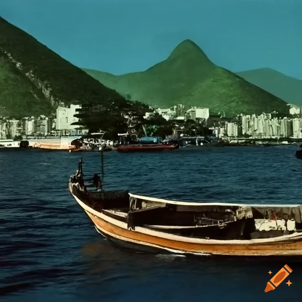 First-person view of 1930's Rio de Janeiro port with a Japanese boat in color