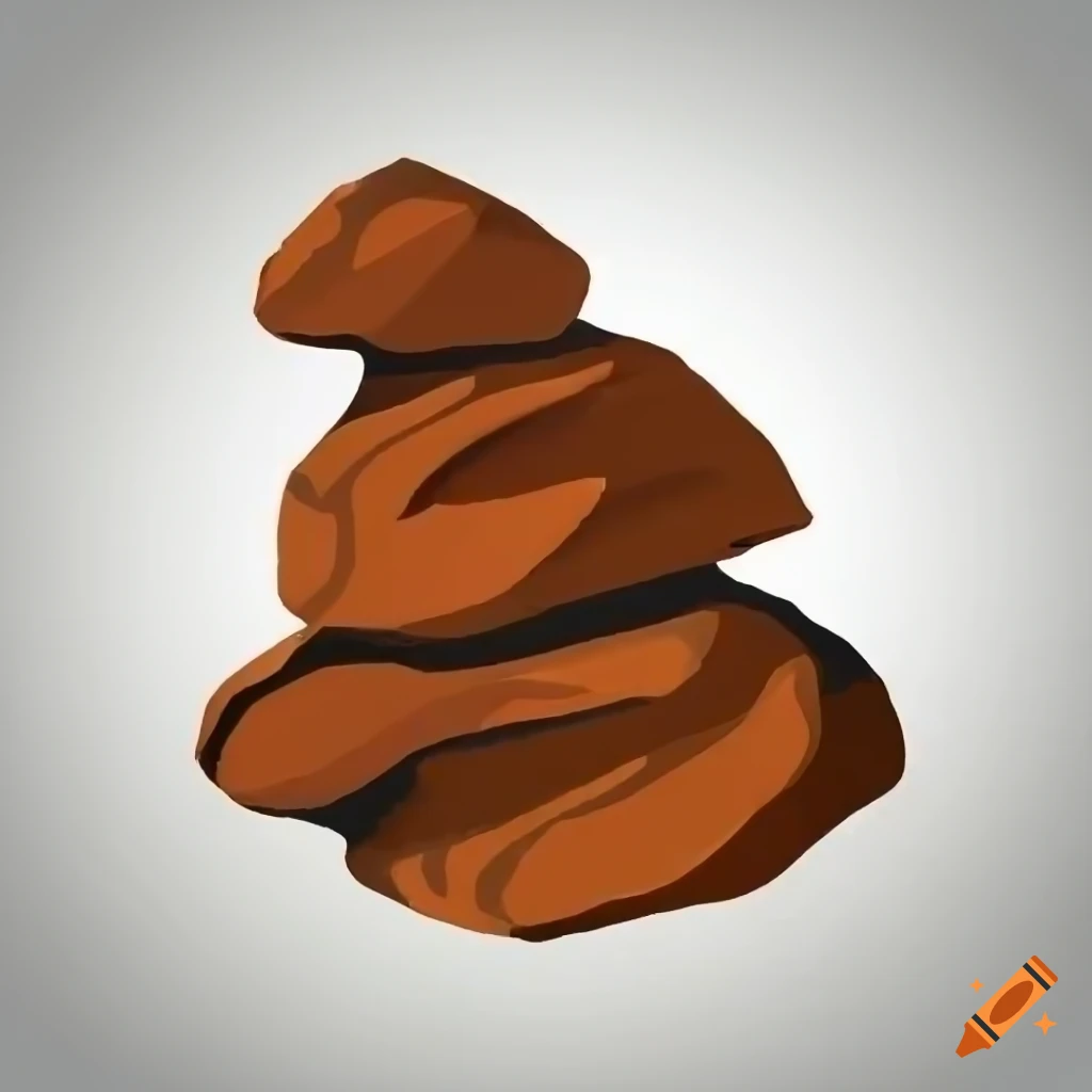 Pile of sandstone rocks in stylized video game art